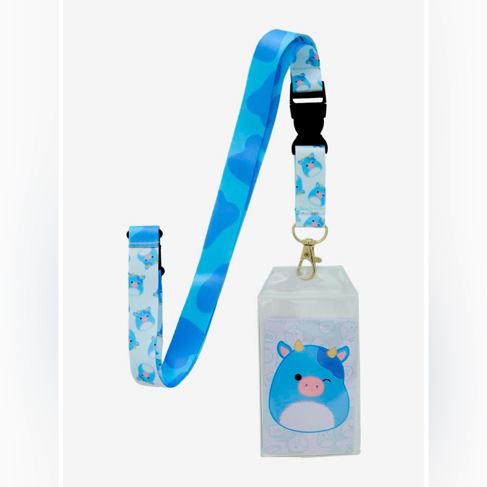 Squishmallows Clayton the Cow Lanyard - BoxLunch Exclusive